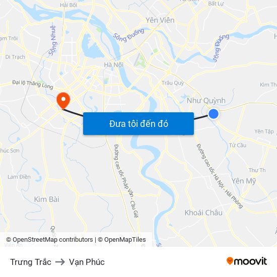 Trưng Trắc to Vạn Phúc map