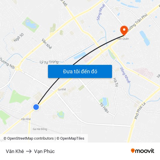 Văn Khê to Vạn Phúc map
