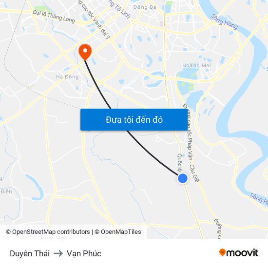 Duyên Thái to Vạn Phúc map