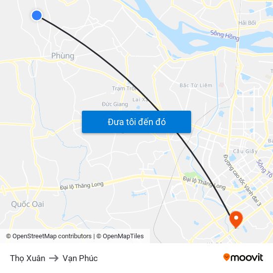 Thọ Xuân to Vạn Phúc map