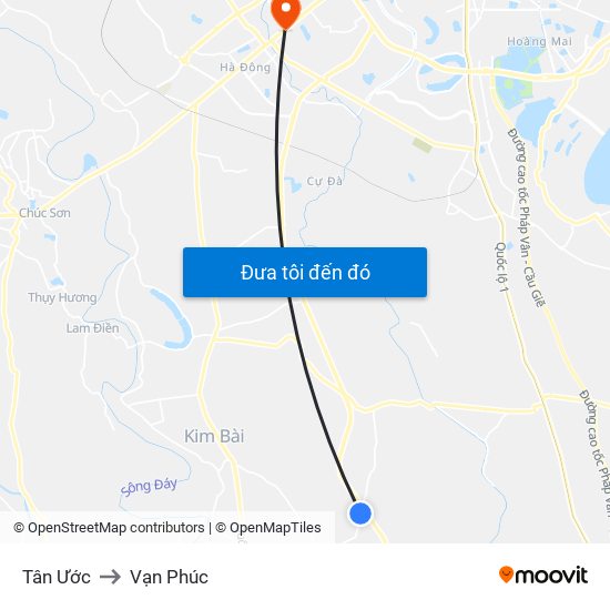 Tân Ước to Vạn Phúc map