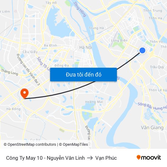 Công Ty May 10 - Nguyễn Văn Linh to Vạn Phúc map