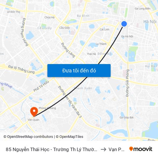 85 Nguyễn Thái Học - Trường Th Lý Thường Kiệt to Vạn Phúc map