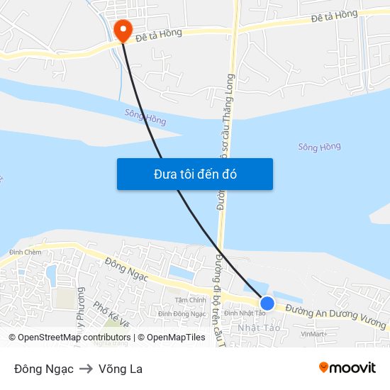 Đông Ngạc to Võng La map