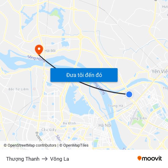 Thượng Thanh to Võng La map