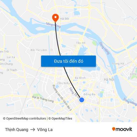 Thịnh Quang to Võng La map