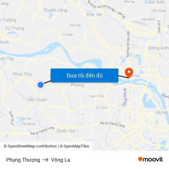 Phụng Thượng to Võng La map