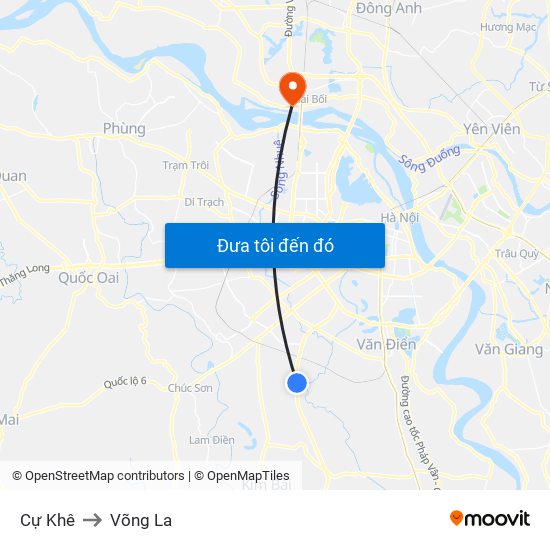 Cự Khê to Võng La map