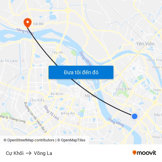 Cự Khối to Võng La map