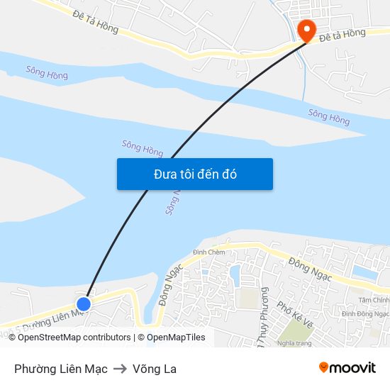 Phường Liên Mạc to Võng La map