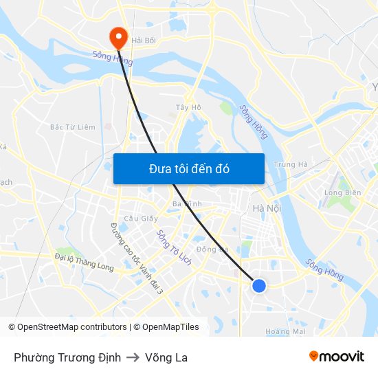 Phường Trương Định to Võng La map