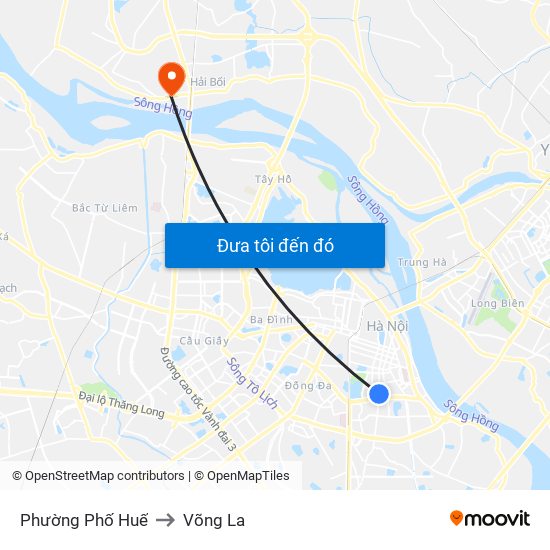 Phường Phố Huế to Võng La map