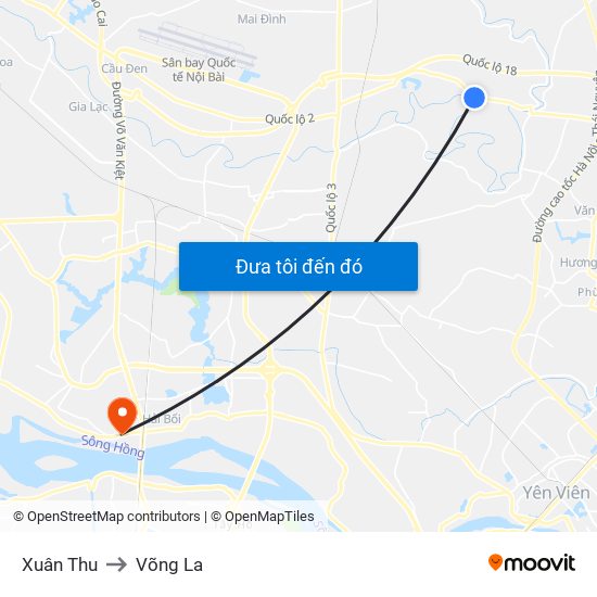 Xuân Thu to Võng La map