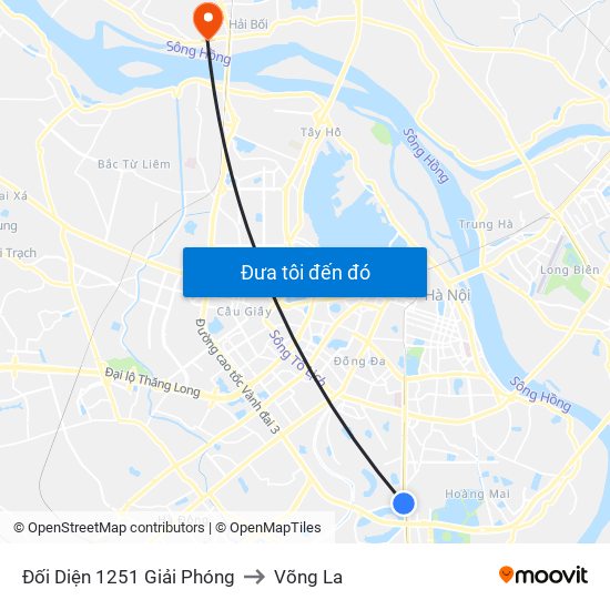 Đối Diện 1251 Giải Phóng to Võng La map