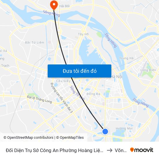 Đối Diện Trụ Sở Công An Phường Hoàng Liệt- 1277 Giải Phóng to Võng La map