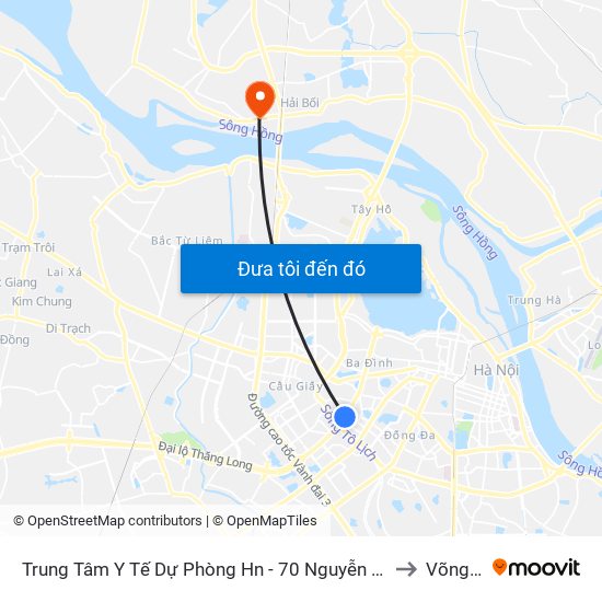 Trung Tâm Y Tế Dự Phòng Hn - 70 Nguyễn Chí Thanh to Võng La map