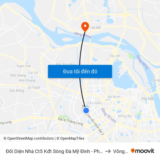 Đối Diện Nhà Ct5 Kđt Sông Đà Mỹ Đình - Phạm Hùng to Võng La map