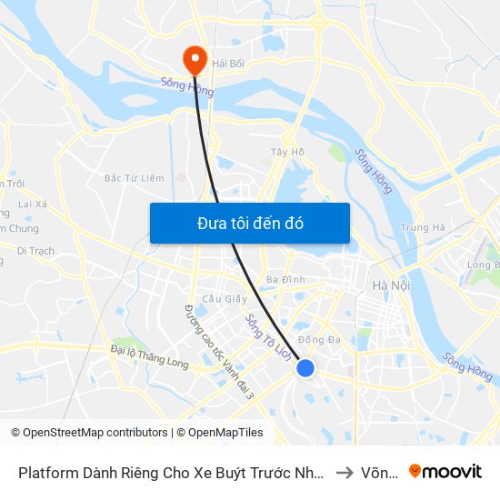 Platform Dành Riêng Cho Xe Buýt Trước Nhà 604 Trường Chinh to Võng La map
