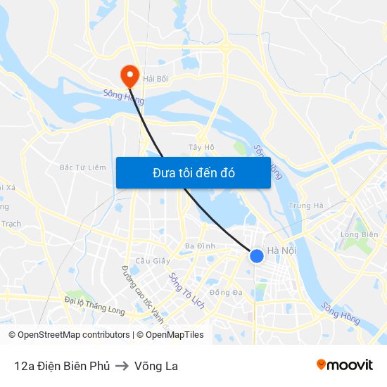 12a Điện Biên Phủ to Võng La map