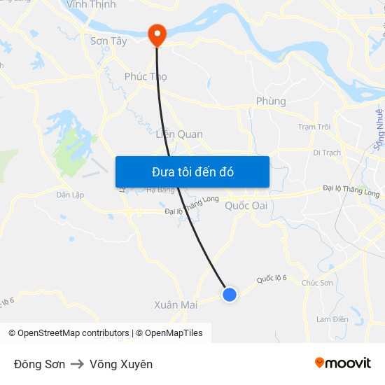 Đông Sơn to Võng Xuyên map