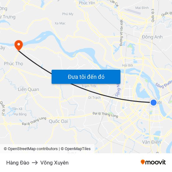 Hàng Đào to Võng Xuyên map