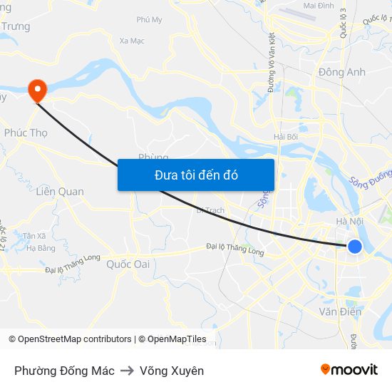 Phường Đống Mác to Võng Xuyên map