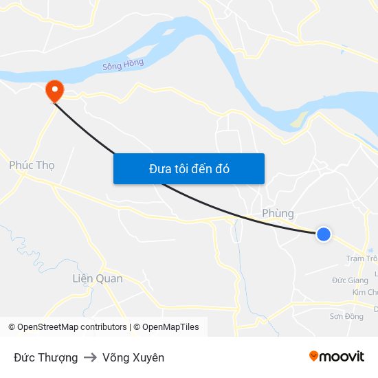 Đức Thượng to Võng Xuyên map