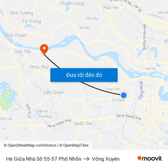 Hè Giữa Nhà Số 55-57 Phố Nhổn to Võng Xuyên map