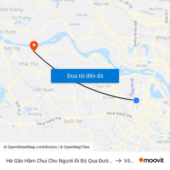 2b Phạm Văn Đồng to Võng Xuyên map