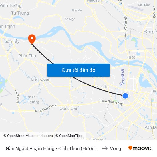 Gần Ngã 4 Phạm Hùng - Đình Thôn (Hướng Đi Khuất Duy Tiến)-Cột Sau to Võng Xuyên map
