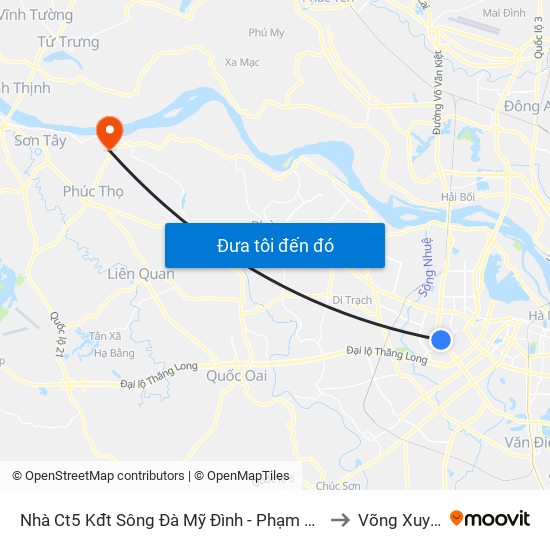 Nhà Ct5 Kđt Sông Đà Mỹ Đình - Phạm Hùng to Võng Xuyên map