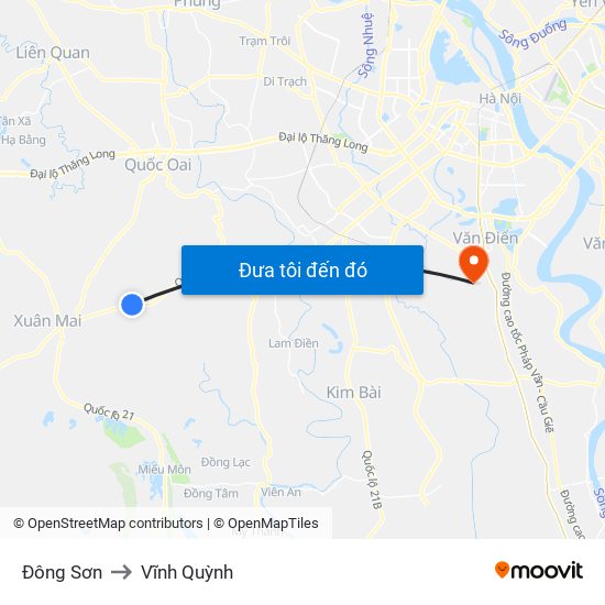 Đông Sơn to Vĩnh Quỳnh map