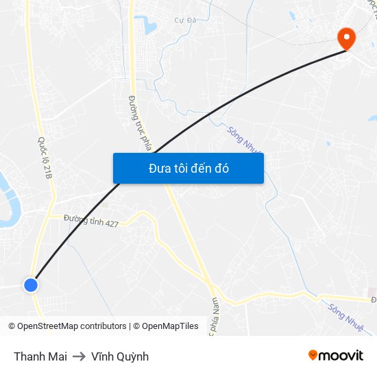 Thanh Mai to Vĩnh Quỳnh map