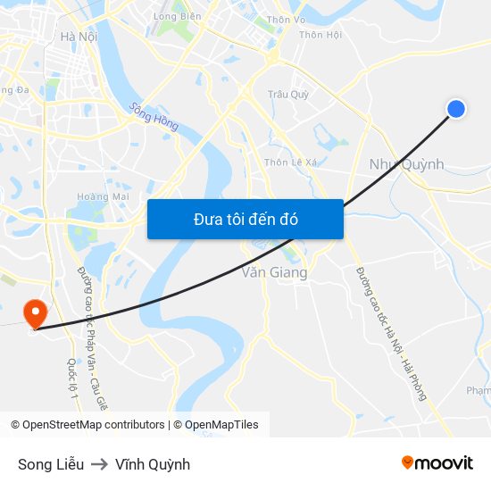 Song Liễu to Vĩnh Quỳnh map
