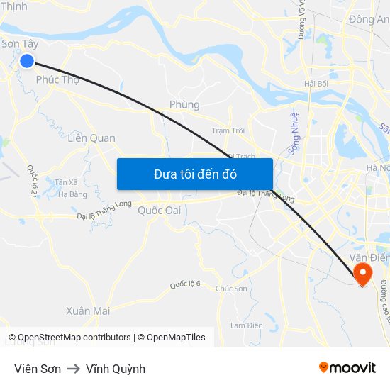 Viên Sơn to Vĩnh Quỳnh map
