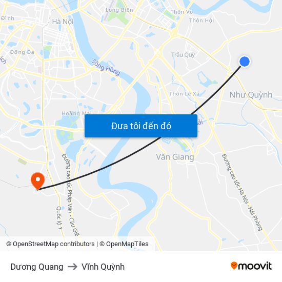 Dương Quang to Vĩnh Quỳnh map