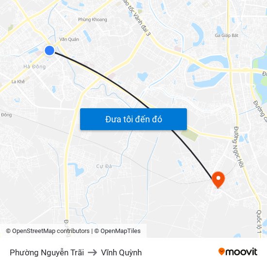 Phường Nguyễn Trãi to Vĩnh Quỳnh map