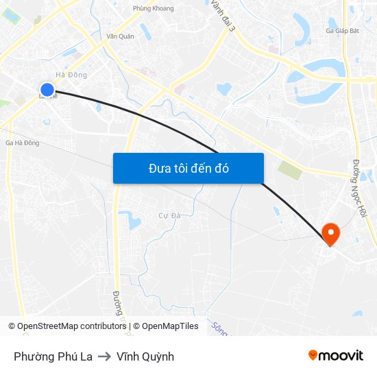 Phường Phú La to Vĩnh Quỳnh map