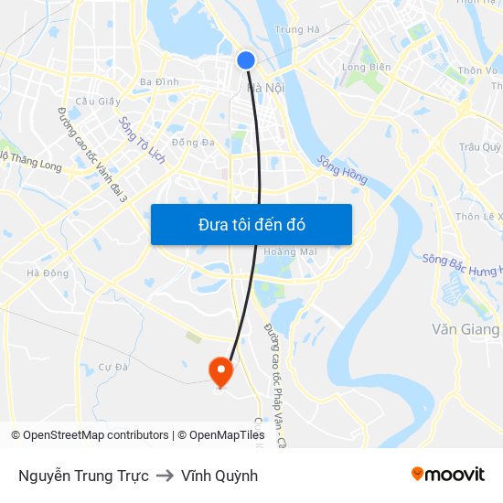Nguyễn Trung Trực to Vĩnh Quỳnh map