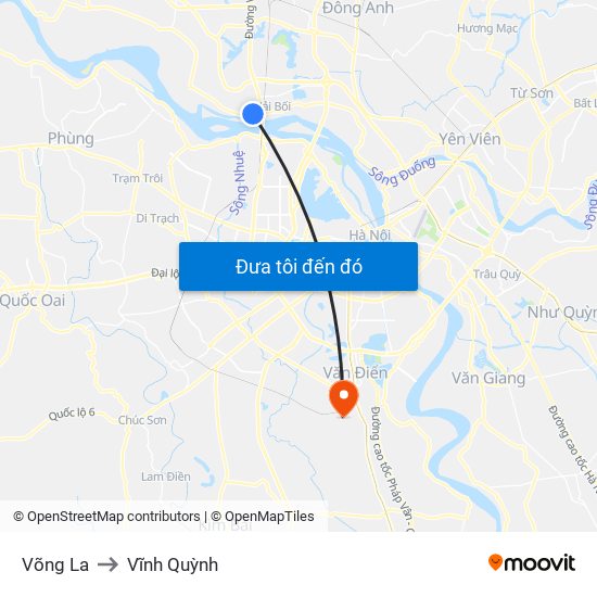 Võng La to Vĩnh Quỳnh map