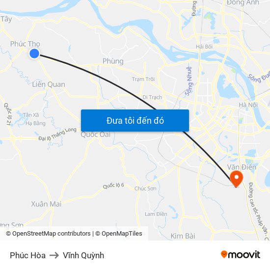 Phúc Hòa to Vĩnh Quỳnh map