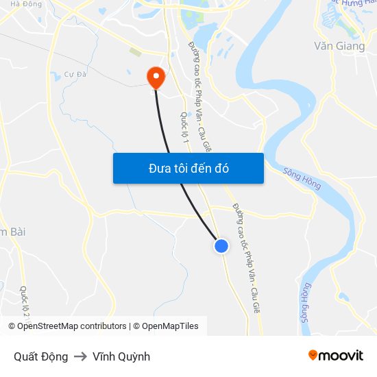 Quất Động to Vĩnh Quỳnh map