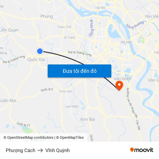 Phượng Cách to Vĩnh Quỳnh map