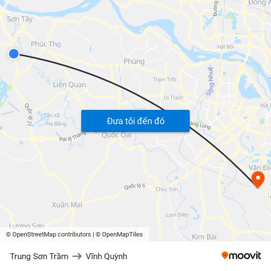 Trung Sơn Trầm to Vĩnh Quỳnh map
