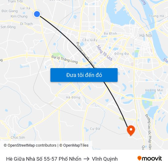 Hè Giữa Nhà Số 55-57 Phố Nhổn to Vĩnh Quỳnh map