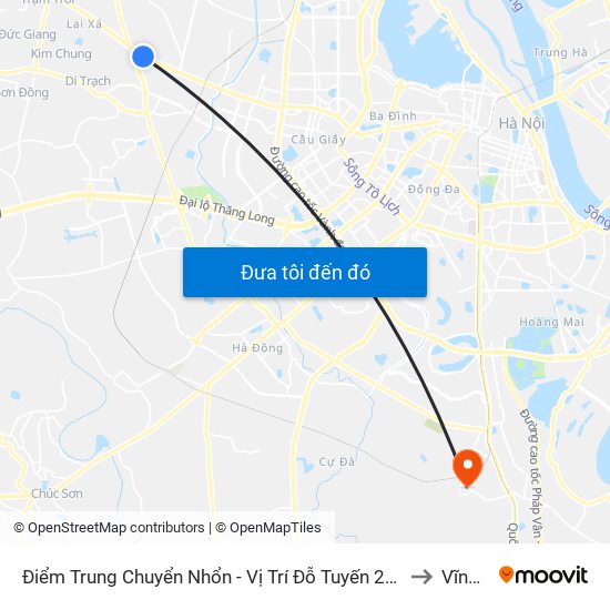 Điểm Trung Chuyển Nhổn - Vị Trí Đỗ Tuyến 20, 29, 32 (Chiều Sơn Tây - Hà Nội)- Đường 32 to Vĩnh Quỳnh map