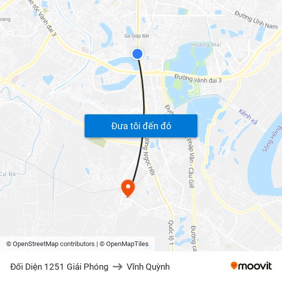 Đối Diện 1251 Giải Phóng to Vĩnh Quỳnh map