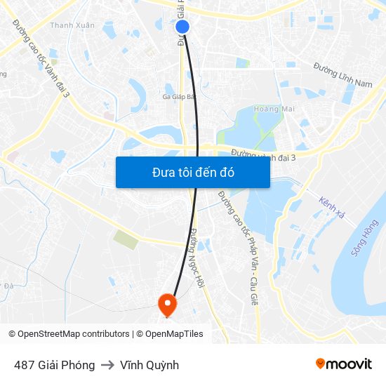 487 Giải Phóng to Vĩnh Quỳnh map