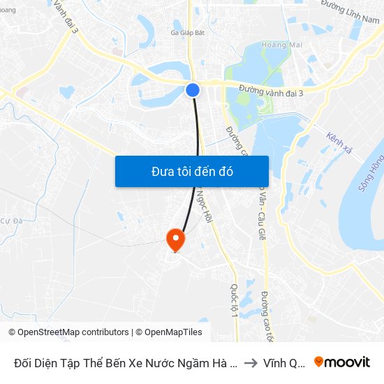 Đối Diện Tập Thể Bến Xe Nước Ngầm Hà Nội - Ngọc Hồi to Vĩnh Quỳnh map