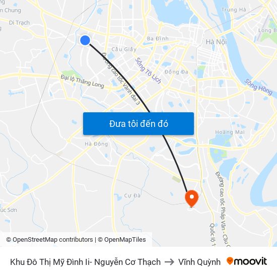 Khu Đô Thị Mỹ Đình Ii- Nguyễn Cơ Thạch to Vĩnh Quỳnh map
